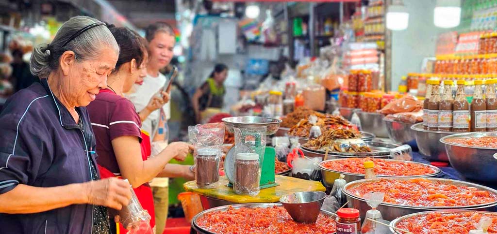 Le marché Dong Ba à Hue