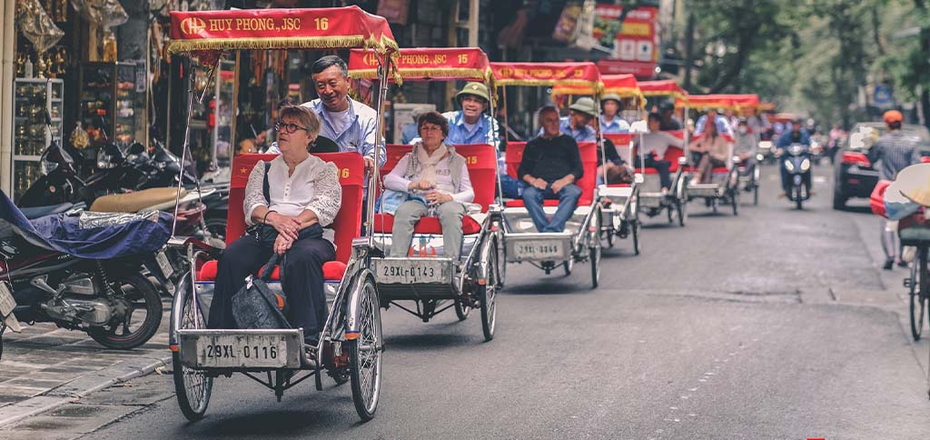 Balade en clyclo-pousse à Hanoi